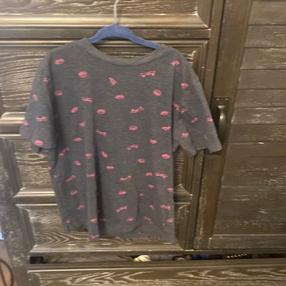 Old navy gray/blue cotton print T size M